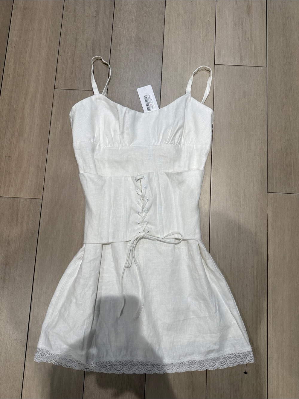 Reformation Ainsley Linen Mini Dress – White
